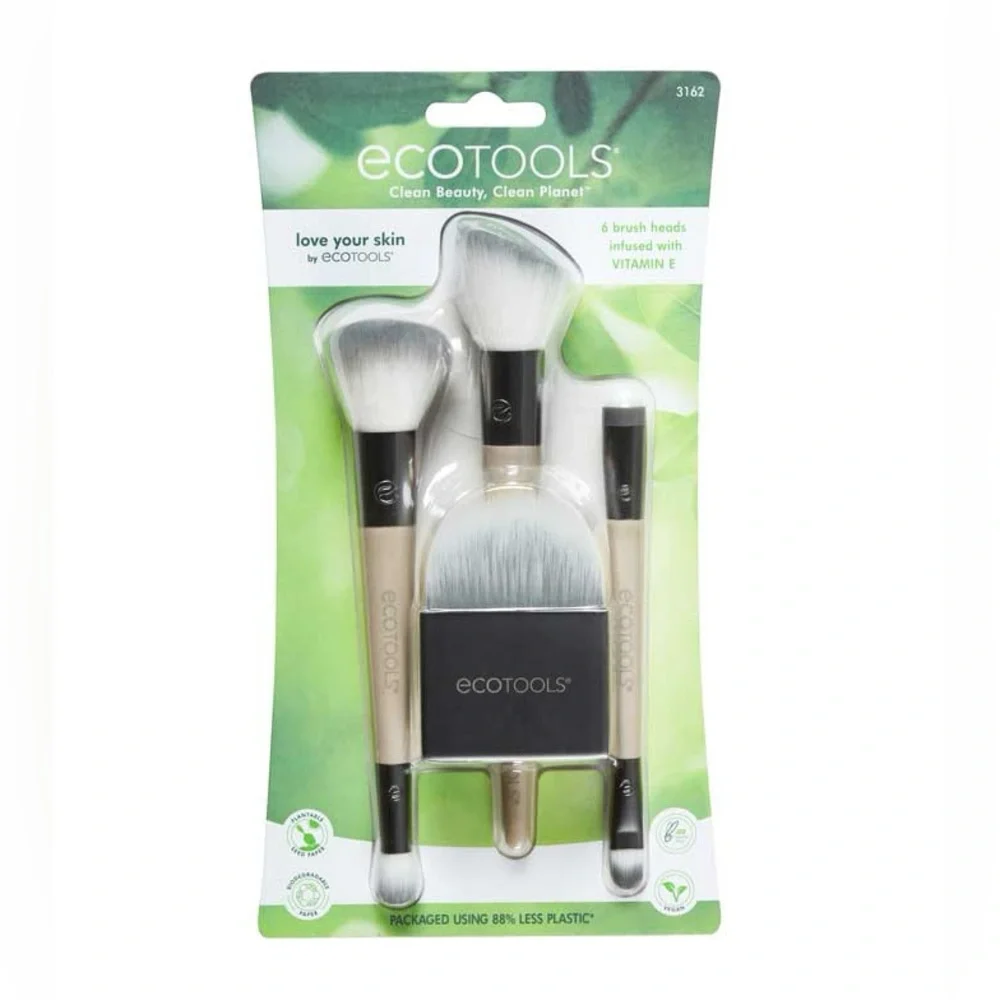EcoTools “Love Your Skin” Makeup Brush Set 4-Piece Kit NWT